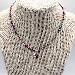 Colorful Seed Glass Bead Necklace Choker Elephant